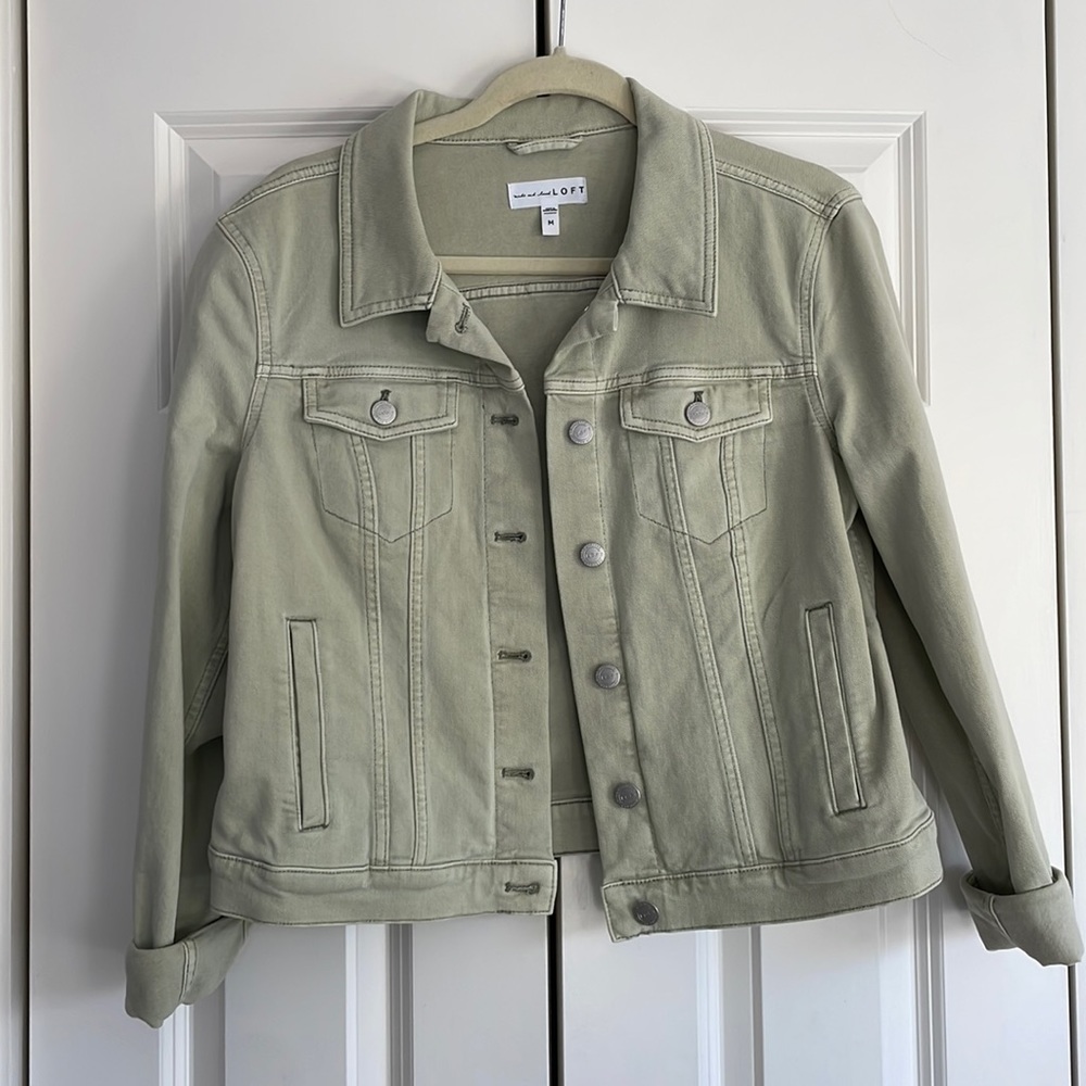 Green jean jacket